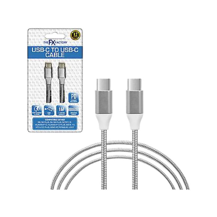 USB C to C 1m Braided Cable